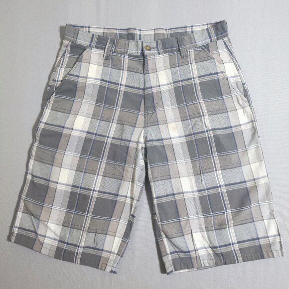 Dickies Other - Dickies flat front lightweight shorts men's size 32 grey white chequered